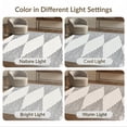 thumbnail image 7 of ODIKA 9'x12' White Black Pinstripe Design Washable Area Rug Modern Geometric Symmetry Motif Non-Shedding, Easy Care for Master Suite, California King, Under Bed, 7 of 7