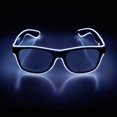 thumbnail image 1 of Light up El Wire Neon Rave Glasses Glow Flashing LED Sunglasses Costumes For Party, EDM, Halloween, 1 of 4
