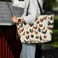 thumbnail image 4 of Wukai Roosters and Chickens Print Zipper Bag,large Beach Tote Bag,Waterproof Sandproof Bag,Grocery and Picnic Tote Travel Bag, 4 of 5