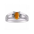 thumbnail image 1 of RYLOS Mens Rings Sterling Silver Classic Design 7X5MM Oval Gemstone & Diamond  Tiger Eye November Birthstone Ring Size 9, 1 of 6