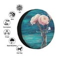 thumbnail image 4 of Sikiie Flowers in Glass Vase PVC Leather Spare Tire Wheel Cover Spare Tire Cover, for Car Truck SUV Camper Trailer Universal Fit(14-17in)-16 inch, 4 of 6