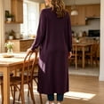thumbnail image 5 of cocolona Long Cardigan for Women LightWeight Long Sleeve Open Front Outerwear Elegant Solid Color Long Jacket with Pockets, 5 of 6