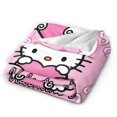 thumbnail image 3 of Hello Kitty Blanket, Super Soft Throw Blanket, Cozy Flannel Blankets For Boys Girls, Warm Blankets For Couch Sofa Bed, 60"X50", 3 of 9