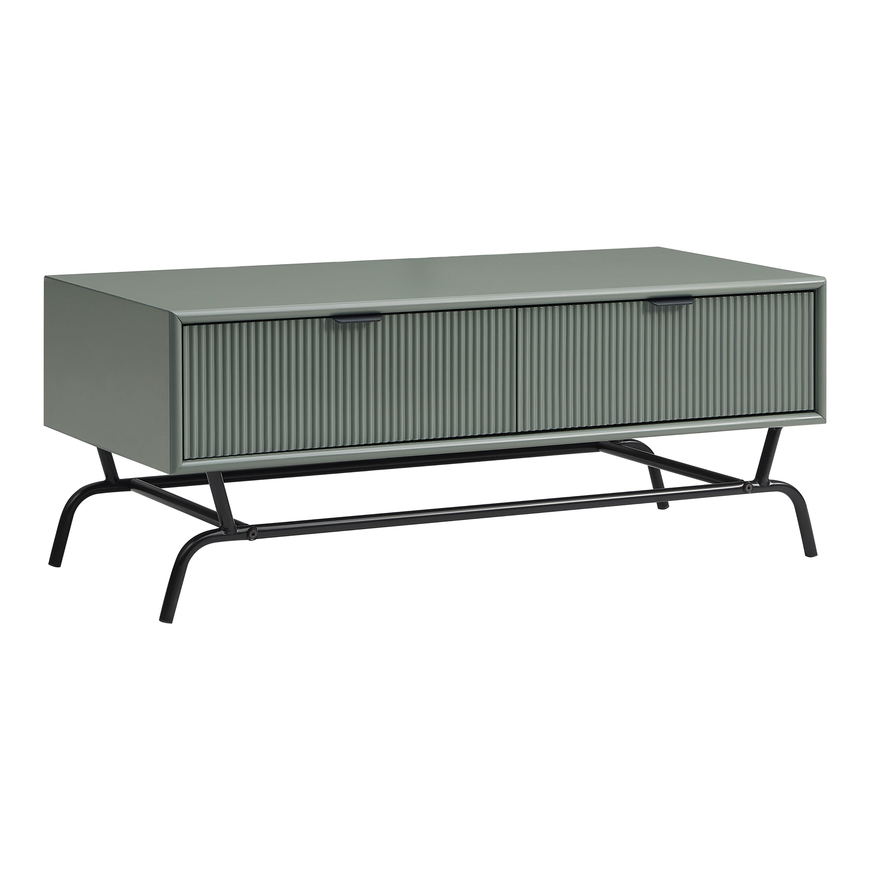 Furniture of America Estee 2-Drawer Wood Sage Green Coffee Table