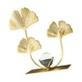 thumbnail image 2 of Wrought Iron Leaves Statue Leaf Sculpture Crafts Livingroom Desktop Ornament Ginkgo Leaf, 2 of 8