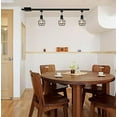 thumbnail image 7 of FSLiving Adjustable Angle H-Type Track Pendant Light E26 Base Black Metal Hollow Lighting Fixtures Industrial Design Lamp for Kitchen Island Bar Sink Home Decor (No Bulb & No Track) - 1 Light, 7 of 7