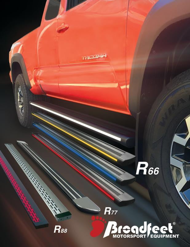 20192020 Ram 1500 Black R66 Universal Running Board with integrated LED Light by Broadfeet