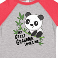 thumbnail image 4 of Inktastic My Great Grandma Loves Me Cute Panda Boys or Girls Toddler T-Shirt, 4 of 5