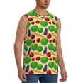 thumbnail image 2 of Bingfone Vegetable Pattern Men's Tank Tops Workout Sleeveless Tee Shirts Running Beach Tanks for Men-Medium, 2 of 7