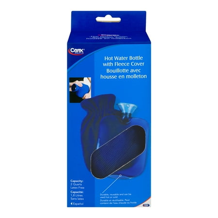 Carex Hot Water Bottle With Fleece Cover, 1.0 CT