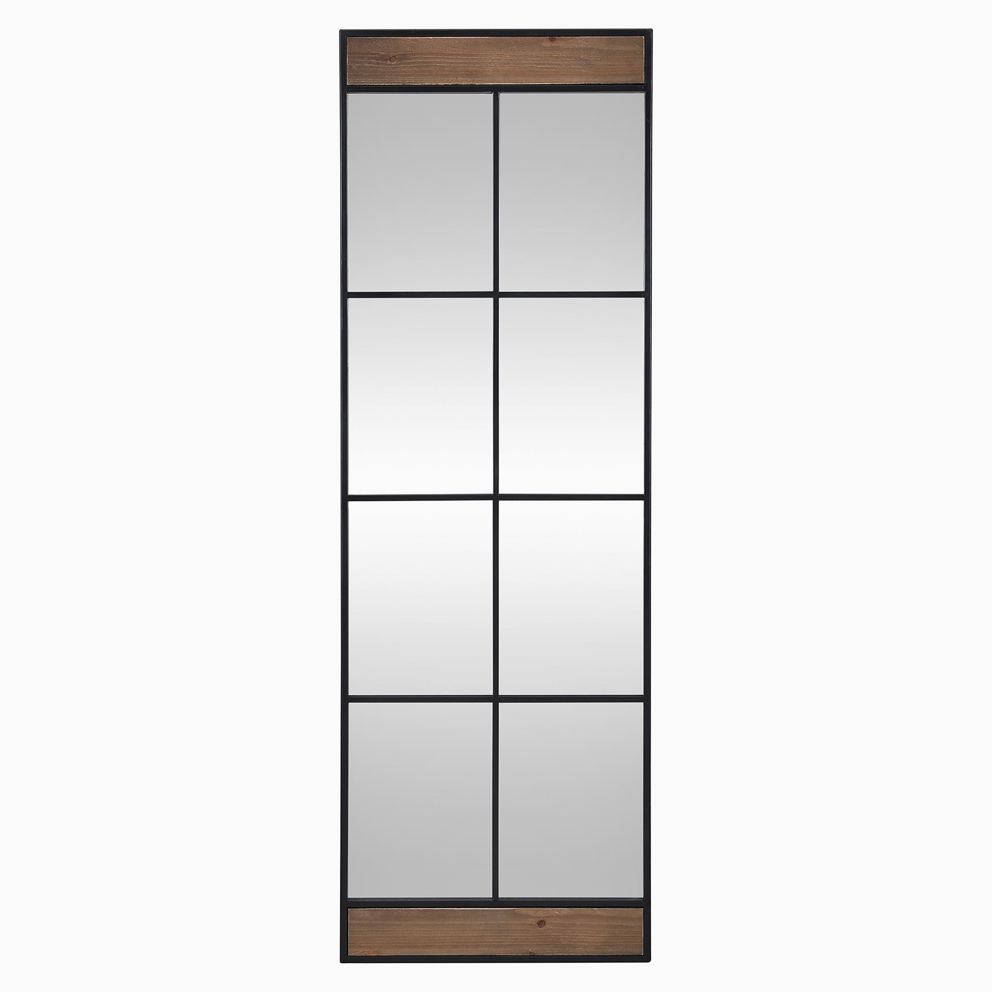 FirsTime & Co. Black and Brown Joella Standing Mirror, Industrial, Rectangular, 20 x 1 x 60 in