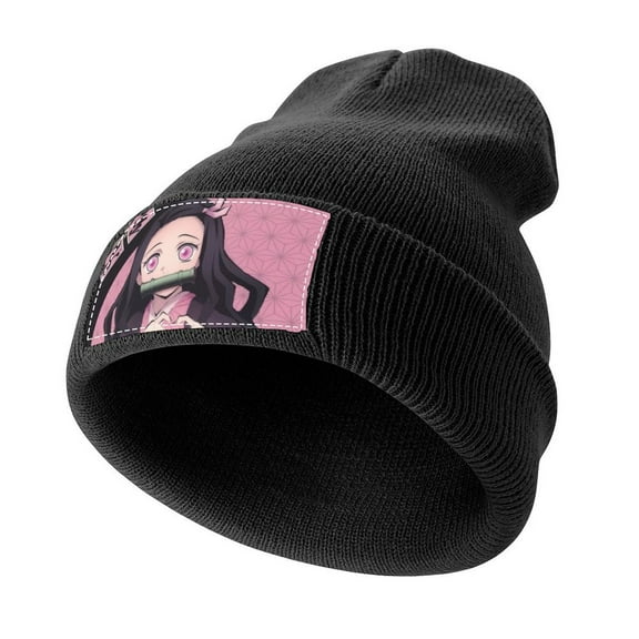 Kamado Nezuko Knitted Cap for Men Women Soft Beanie Hat Casual Thermal Watch Cap Winter Warm Beanies