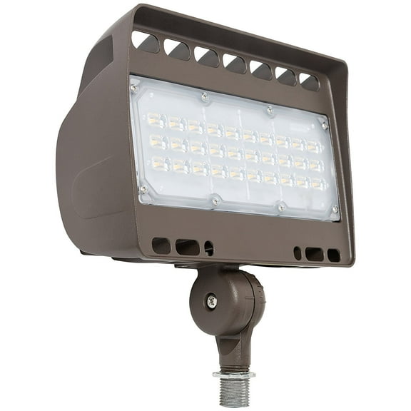 Westgate Outdoor LED Yard Security Floodlight  Aluminum Housing  Dimmable - High Lumen - Waterproof IP65 - 120-227V - (50 Watt, 3000K Warm White)