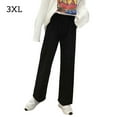 thumbnail image 1 of Pantalones deportivos Mujer Casual Suelto Cintura alta Pierna ancha Pantalón largo, Negro, 3XL Inevent AP001468-12B, 1 of 7