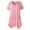 Pink, variant on fatyb Womens Flowy Long Blouses V Neck Short Sleeve Casual Tunic Shirts Dressy Loose Asymmetrical Tops