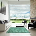 thumbnail image 7 of Ahgly Company Machine Washable Indoor Round Transitional Turquoise Green Area Rugs, 5' Round, 7 of 7