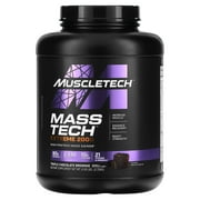 MuscleTech Mass Gainer Mass-Tech Extreme 2000, Muscle Builder Whey Protein Powder, Protein + Creatine + Carbs, Weight Gainer for Women & Men, Triple Chocolate Brownie, 6lbs (Packaging May Vary)