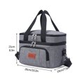 thumbnail image 3 of (1 paquete) Grande/33*26*29CM engrosada bolsa térmica de doble capa bolsa de hielo de aislamiento térmico de picnic grande bolsa de almuerzo de doble capa bolsa de hielo impermeable 20L, (tela,, 3 of 8