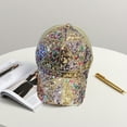 thumbnail image 6 of Glitter Sequin Baseball Cap for Women, Bling Rhinestone Sparkle Mesh Back Adjustable Ponytail Hat for Outdoor Sports, 6 of 6