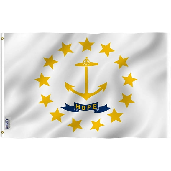 ANLEY Fly Breeze 3x5 Foot Rhode Island State Flag - Rhode Island RI Flags Polyester