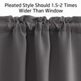 thumbnail image 4 of NICETOWN Short Blackout Curtains for Kitchen, Thermal Insulated Small Curtain Window Treatment for Living Room, Grey, 29"x36", 2 Panels, 4 of 7