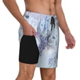 thumbnail image 2 of Fotbe Bird Butterfly Stripe Traje de Baño para Hombre – Shorts de Natación de Secado Rápido con Forro y Bolsillos-Large, 2 of 6