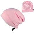 thumbnail image 4 of Bonnet de Nuit Slouchy Ajustable Doux avec Doublure en Satin, 4 of 4