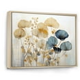 thumbnail image 2 of Designart "Delightful Flower Garden In Beige And Blue I" Plants Floater Framed Wall Decor, 2 of 5