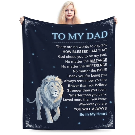 Gift for Dad Birthday Gift, Girl Dad Gifts for Fathers Day from Daughter, Dad Blanket Gift from Son Daughter, Soft Flannel Throw Blanket for Father 50x40