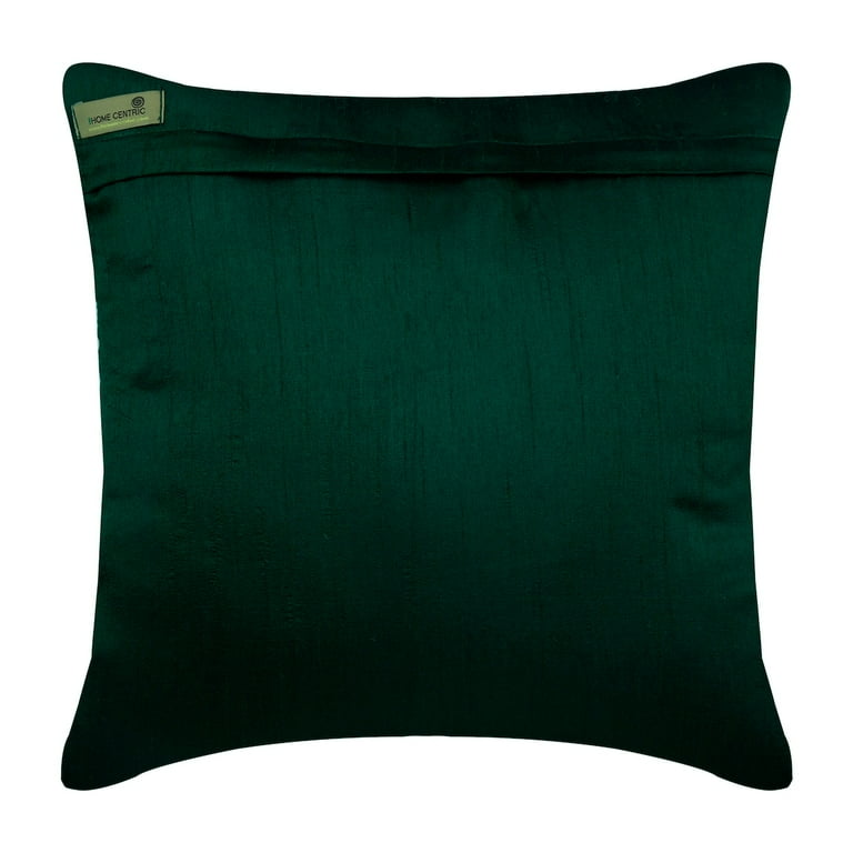 Toss Pillow Cover Dark Green Throw Pillows Cover Tropical Floral Cushion Covers Throw Pillow Covers 12x12 inch 30x30 cm Art Silk Square Pillow Cases Botanical Green Foliage Walmart