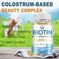 thumbnail image 4 of Biotin 10,000 mcg Softgels for Hair Growth, Skin & Nail Support - with Collagen, Colostrum & Hyaluronic Acid - Non-GMO, Gluten-Free, 60 Count (2 per Serving), 4 of 7