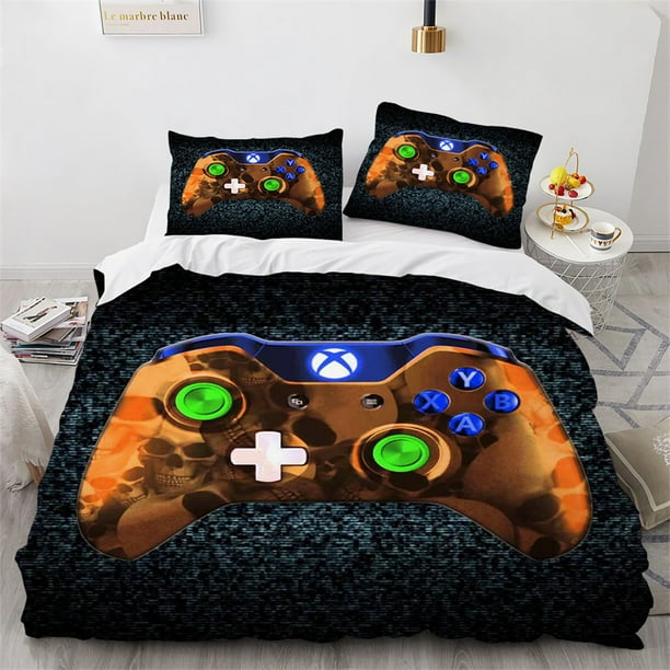 Gamer Bedding Sets for Boys,Gaming Duvet Cover Set Twin Size, Kids