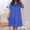 Blue, variant on VONCOS Silk Nightgowns for Women Loose Lace Midi Nightgowns Short Sleeve Sleep Dress Hot Pink