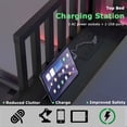 thumbnail image 6 of Mirightone Triple Bunk Bed with LED & USB Charging Station, Convertible to 3 Separate Beds, Twin XL over Twin Metal Bunk Bed with Safety Guardrail & Ladder for 3 Teens,No Box Spring Needed, 6 of 13