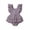 Purple, variant on nvzhuang Baby Girls Sleeveless Ruffle Romper, Backless Solid Color Jumpsuit, Cute Summer One-piece Clothes