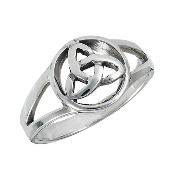 Oxidized Celtic Triquetra Infinity Knot Ring 925 Sterling Silver Band Jewelry Female Male Size 12