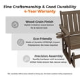 thumbnail image 4 of Innovaze Poly Lumber Patio Glider, Durable HIPS Material, Weather-Resistant Swing Bench for Outdoor Porch Garden (Deep Brown, 2-Seater), 4 of 10