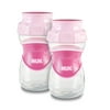 NUK Everlast 360 Hard Spout Cup, 10 ounce, Pink, 2-Pack