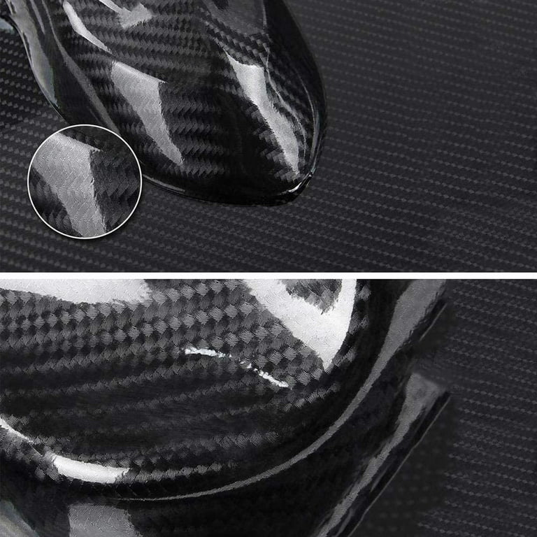 Auto Innenraum Carbon Faser Aufkleber Glänzend Schwarz 5D Folie Wrap 12 60  Neu