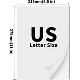 FungLam Thermal Printer Paper 8.5 x 11 Inches, 100 Sheets US Letter