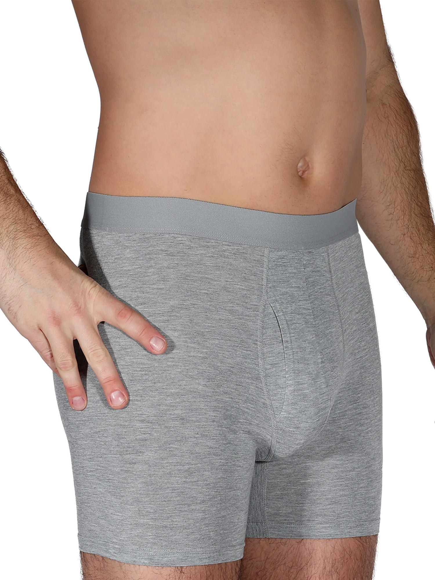 George Men's Soft Touch Rayon Boxer Briefs, 3 Pack
