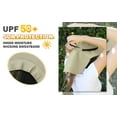 thumbnail image 5 of Solaris Outdoor Wide Brim Sun Hats with Neck Flap Blocking UV Protection Cap Unisex UPF 50+ Foldable Mesh Net for Fin, 5 of 8