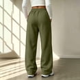 thumbnail image 4 of Women's Barrel Leg Jogger Pants, High Rise Elastic Waist, Side Pockets, Tapered Fit, 4 of 8