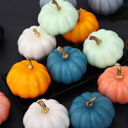 ZTTD 1Pcs Fall Pumpkins Decor, Fake Pumpkins Artificial Pumpkin, Fall Harvest Centerpieces for Tables Thanksgiving Halloween Decorations