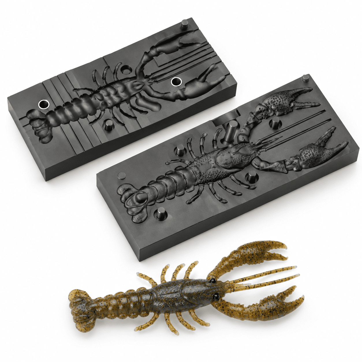 5 Inch Soft Plastic Crawfish Fishing Lure Mold Aluminum Easy Bait Making Tool
