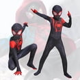 thumbnail image 3 of HTQWLP Halloween Superhero Costumes, Pop Role Playing Fancy Dress Costumes, Halloween Stage Performance Cosplay Outfit-Jumpsuit with Mask, Birthday Party Dress up Costumes for Boys, Black/120, 3 of 3