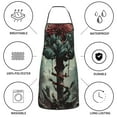 thumbnail image 6 of Yiaed Zombie Flower Apocalypse Print Kitchen Apron with Hand Wipe Pockets,Big Pocket,Aprons for Women with Pockets, Waterproof for Cooking Baking, 6 of 7