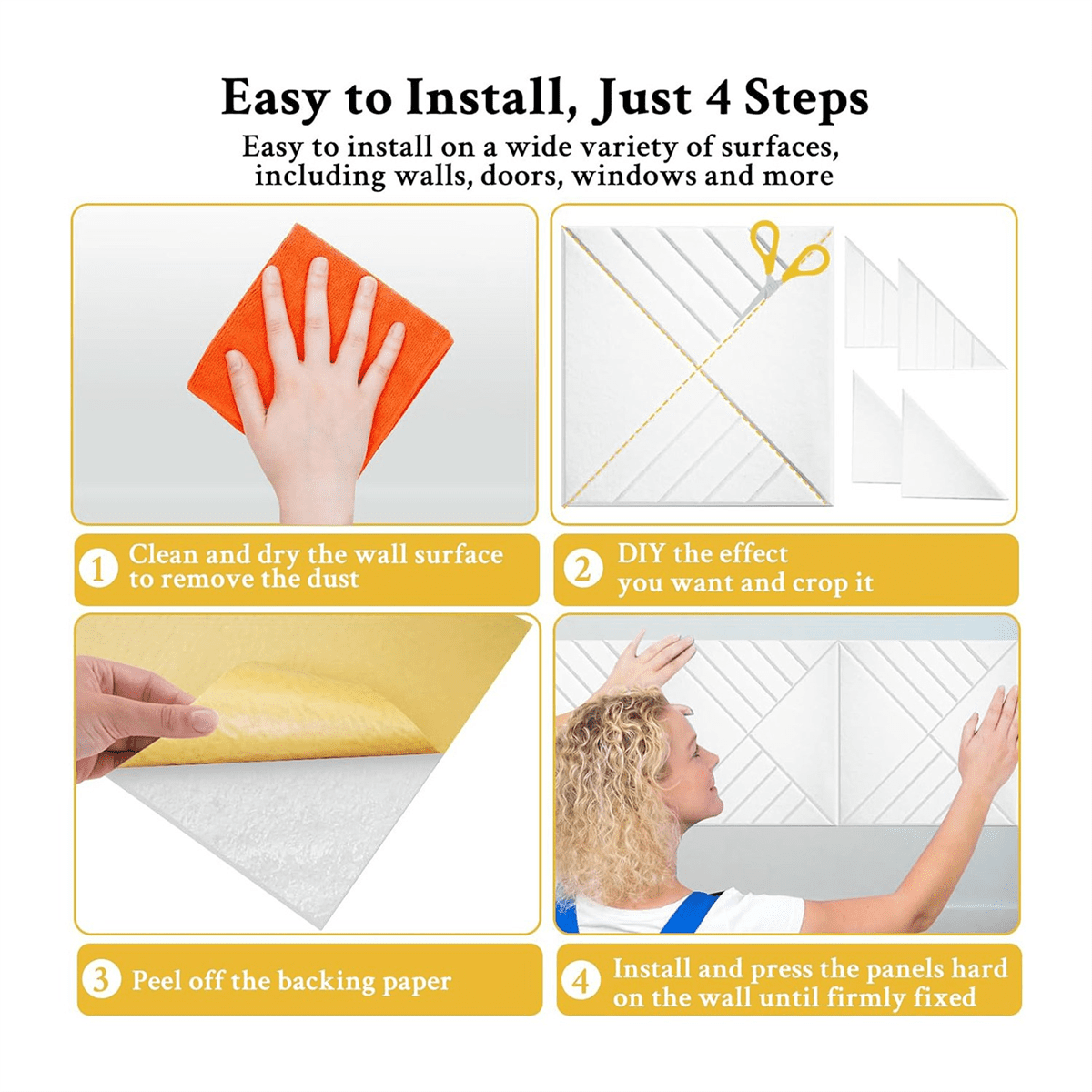 12 Pack Self Adhesive Acoustic Panels 12X12X0.4Inch, Soundproof Wall Panels for Noise Absorbing White