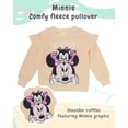 thumbnail image 2 of Disney Minnie Mouse Toddler Girls’ Outfit Set - Two Piece Long Sleeve Sweatshirt with Ruffle Shoulders & Floral Leggings (Multi, 5), 2 of 5