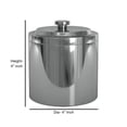 thumbnail image 3 of Stainless Steel Vanity Jar | Stylish Storage for Cotton Swabs,Sponges & Bath Salts | Decorative Canister for Bathroom,Bedroom | Chrome Finish, 3 of 4
